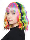 Wavy Rainbow Heat Resistant Bob (Promising Young Woman)