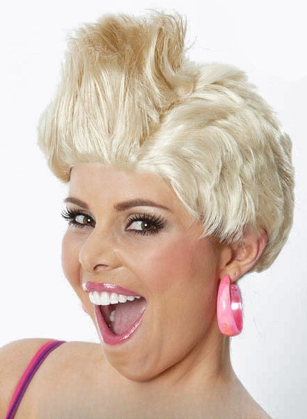 So What! PINK Blonde Rocker Short Wig