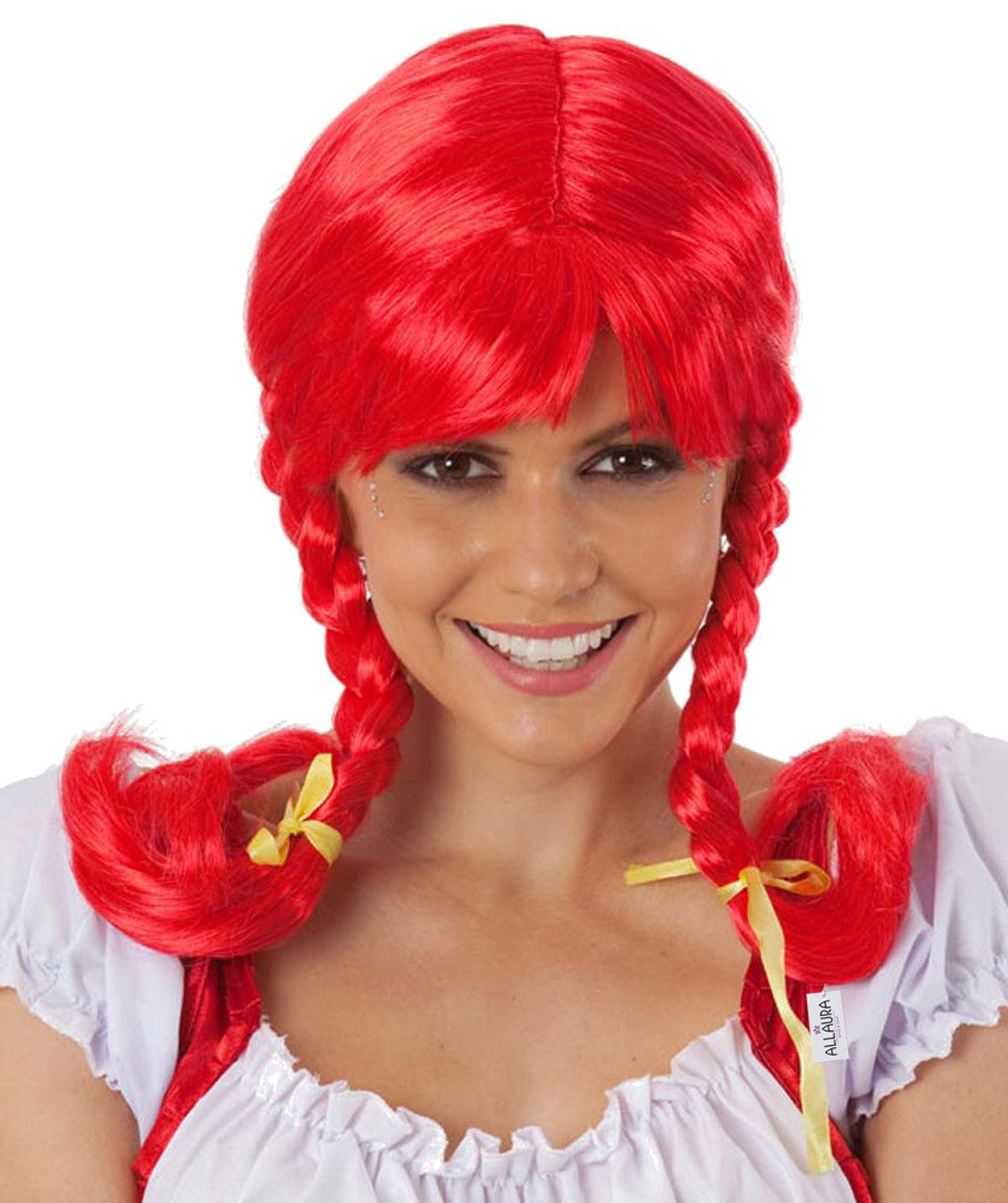 Red Braids Wig Fits Kids & Adults