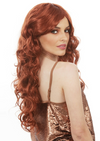 80's Womens Wig Auburn Goddess Cheryl Blossom Long Wavy Costume Wig