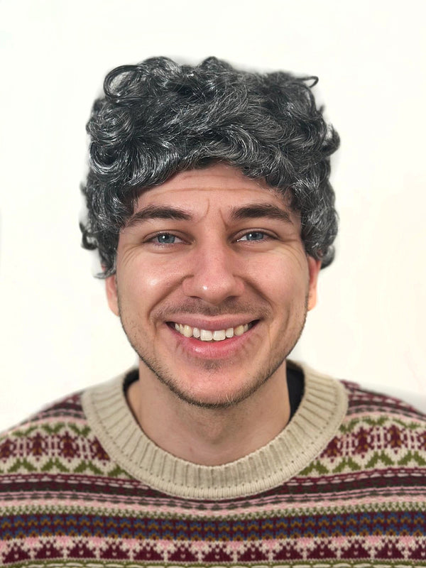 Grandpa Grey Curls Wig