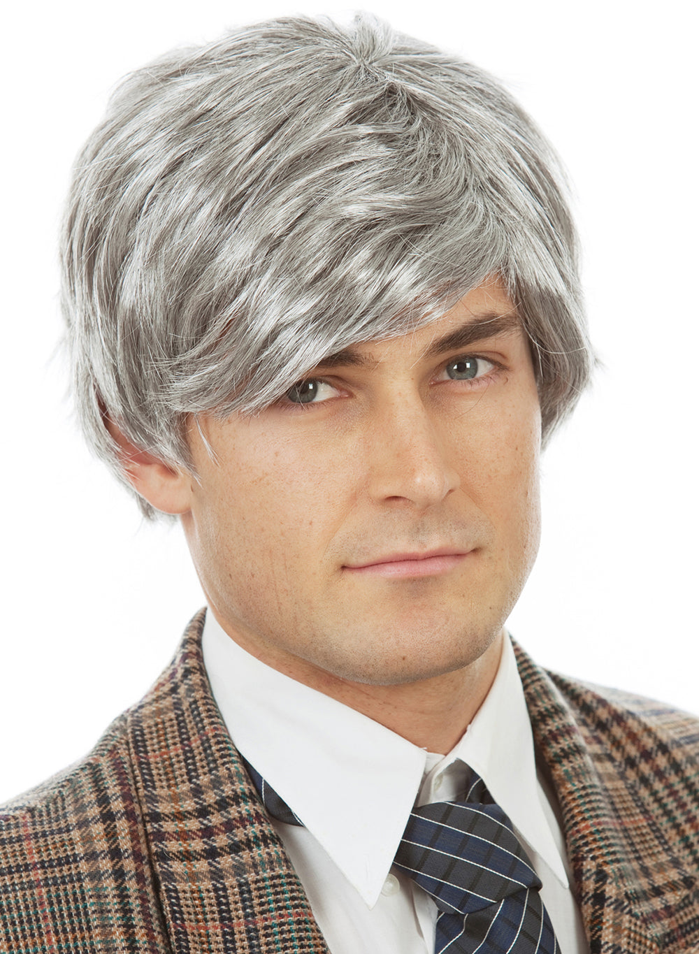 Grey Silver Grandpa Wig for Men