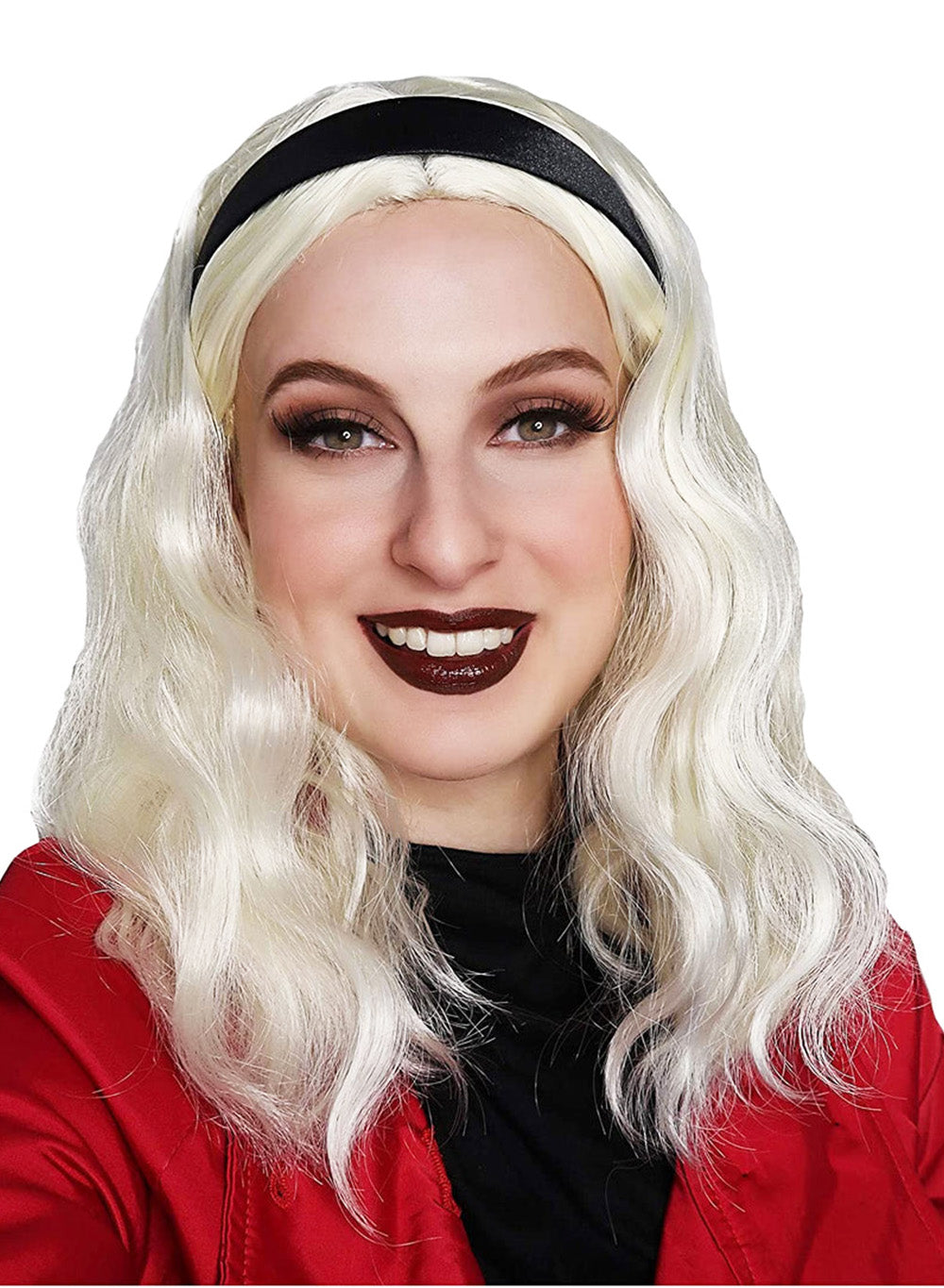 White Witch Wig – 12” Blonde Sabrina Wig and Black Hairband Kit