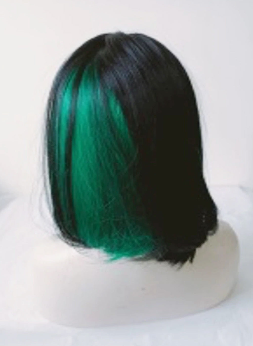 Two Tone Wig for Women Black & Emerald Green